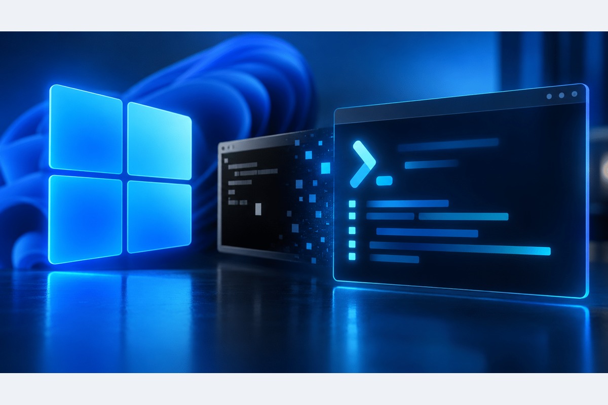 Windows-Terminal als Illustration für den Wechsel von WMIC zu PowerShell